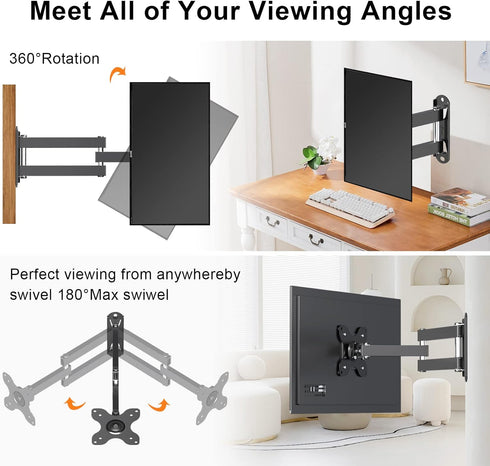 TV Wall Mount Bracket for Most 13-32 inch LED, LCD Monitors, Max VESA 100x100mm by XINLEI