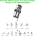 FANAUE Aluminum Phone Holder with 1" Ball Head Adapter, Compatible with RAM Mounts B Size Double Socket Arm & Bike Mount