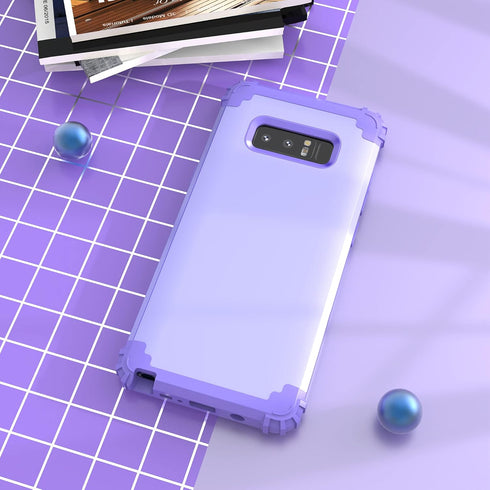 IDweel for Galaxy Note 8 Case, Purple for Women Girls, 3 in 1 Shockproof Slim Hybrid Heavy Duty Protection