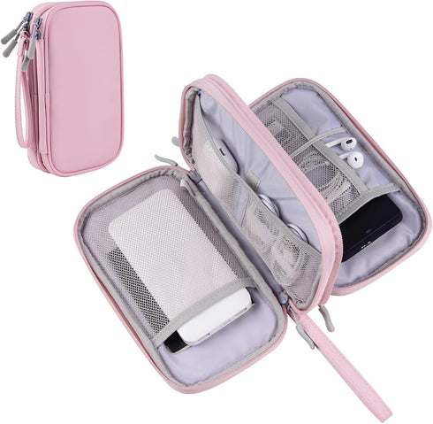 Tech Organizer Travel Carrying Case, Cables Pouch for Organizing Electronics Accessories, Charger, Power Bank