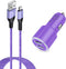 Dual 4.8A Fast Car Charger with Android Micro USB Cable for Samsung Galaxy S7 S6 J8 J7/J7V/Note 5 4, Moto E4 E5 G4 G5
