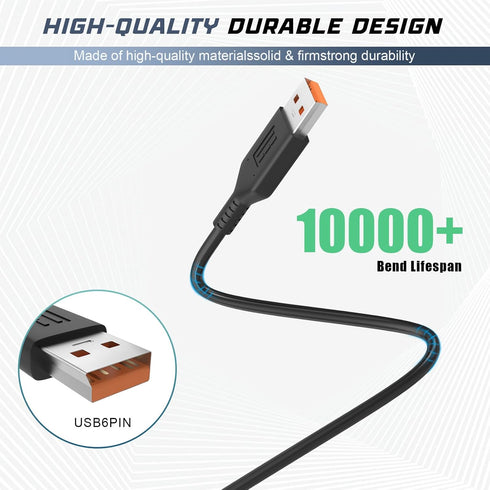 Fancy Buying 65W 40W 6pin USB Cable Charger Adapter for Lenovo Yoga 3 Pro-1370, 3-1170, 3-1470