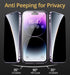 Privacy Case Compatible with iPhone 14 Pro Max, Anti Peep Case with 9H Glass Privacy Screen Protector, 100% Screen Sensitivity & Full Body Protection, Compatible with MagSafe & Wireless Charger-Blue