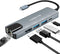 USB C Hub, 5 in 1 USB C 4K@32Hz HDMI Adapter with Ethernet Port, 100W Power Delivery for MacBook Pro