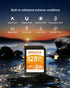 EF2_128GB UHS-I SD Card, Fast Storage with Read Speed 100MB/s, Write Speed 90MB/s, C10, U3