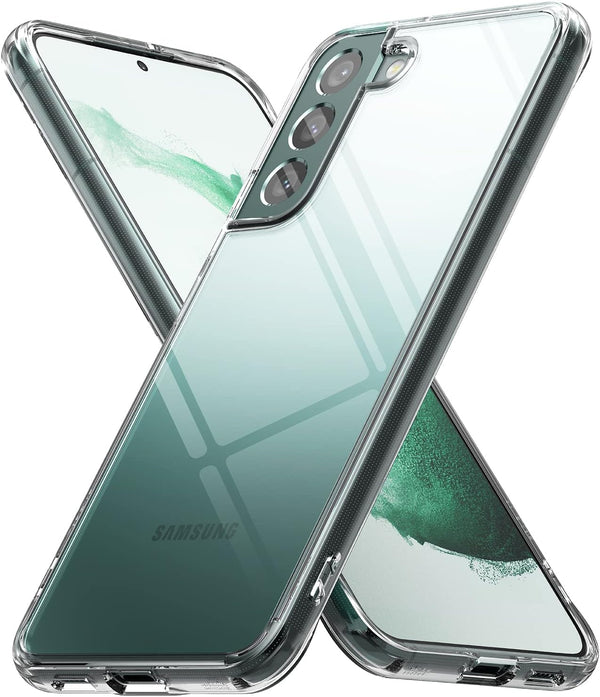 Ringke Fusion Case for Samsung Galaxy S22 Plus 5G (2022), Clear Anti-Yellowing Hard Back with Shockproof Bumper Cover