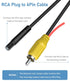 YQMAJIM Backup Camera Video Cable, CVBS RCA Male Connector to 4 PIN Female Adapter Wire