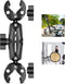PULUZ Double Camera Clamp Mount, Crab Plier Clip Bracket Magic Arm, Umbrella Clamp for Motorcycle, Bike, Desktop