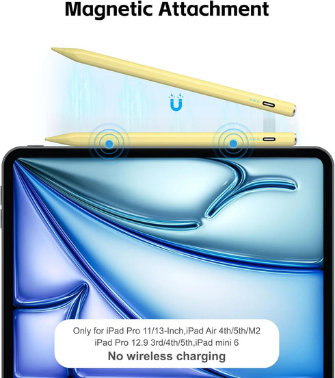 Aspaper 2026-2018 13mins 11th (A16)/10/9/8/7/6 11"/12.9"/M4/M5, 3/4/5/M2/M3/M4, 7/6/5 Stylus Pen for iPad with Fast
