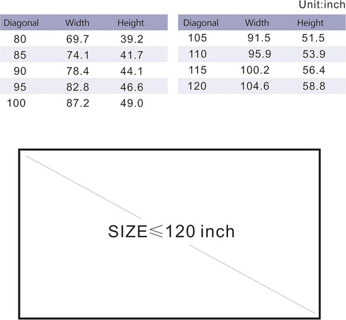 Yandood 59x105 inch 130 inch 16:9 4K Projector Screen DIY Elastic Polyester Material for Max Projection Screen