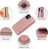 Arae Rose Gold Wallet Case for iPhone 12/12 Pro 6.1 Inch with Card Holder - PU Leather Back Flip Cover