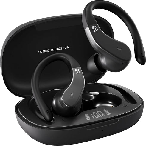 Runner 40 Secure-Fit Wireless Earbuds for Small Ears, Bluetooth Earbuds for Running, Deep Bass Wrap Around Earbuds with