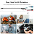 Cable,4 1 2 Cellphone/Tablets/More(2Pack 5FT) Multi Charging in Charging Cables for Multiple Devices Nylon Braided
