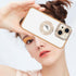 Losin 15 Compatible with iPhone Glitter Case with Logo View for Women Girls Luxury Cute Diamond Case Bling Camera
