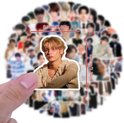 110pcs Cute Trendy Kpop Singer Boy Group Stickers, Vinyl Waterproof for Teens, Laptops, Journals, Travel Case