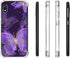 FollmeAir for Samsung Galaxy A10E Case, Slim Flexible TPU for Girls Women, Purple Butterfly Airbag Bumper Cover
