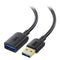 Cable Matters Long USB to USB Extension Cable 10 ft (USB 3.0 Extension Cable) in Black for Webcam, VR Headset, Printer,