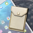 Card Holder for Back of Phone, Adhesive Leather Wallet Stick On Credit Card Holder for Men Women - Gold