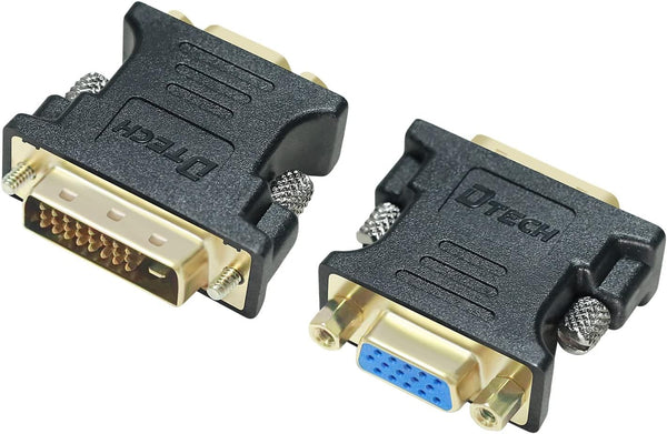 DTECH DVI to VGA Adapter, DVI-D Male to VGA Female Converter 1080P Video Connector