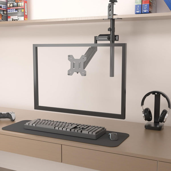 Premium Single Monitor Mount, Fully Adjustable Gas Spring VESA Monitor Arm for Displays up to 27 inch