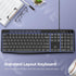 Wired Quiet Multimedia USB Computer Keyboard, Silent with Low Profile Chiclet Keys, Full Size for Laptop/Desktop