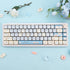 MOA Keycaps, PBT Keycaps, 148 Keys Blue White Cute Custom Gaming Keycaps Dye Sublimation for ANSI Layouts Cherry