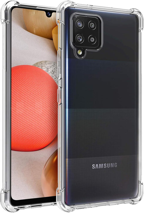 Osophter Clear Transparent Case for Galaxy A42 5G & M42 5G, TPU Shock-Absorption Flexible Cover