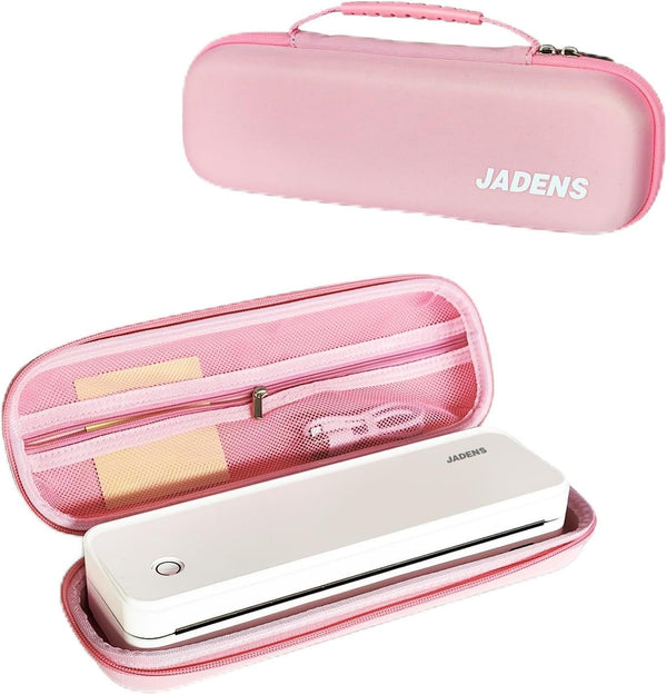 JADENS Portable Carry Case for Compatible Portable Printers, Compact Lightweight Design, Shockproof Waterproof (Pink)