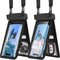 Waterproof Phone Pouch, IPX8 Double Space Cell Phone Case for iPhone 15/14/13 Pro Max Plus, 2 Pack (Black)
