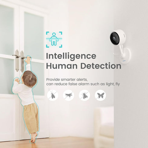 litokam Indoor Camera, 1080P Home Security Camera with Night Vision, Motion Detection, 2-Way Audio, WiFi