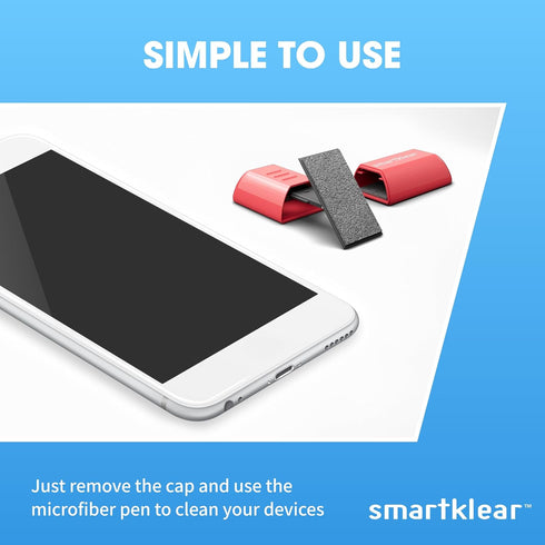 Carbon Klean Smart Phone Screen Cleaner - SmartKlear with Durable Carbon Microfiber Technology (Injected Pink)