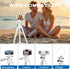 kakotopa 17" 57" 360 1/4" White Lightweight Tripod - to Adjustable Height with Pan Head, Universal Screw