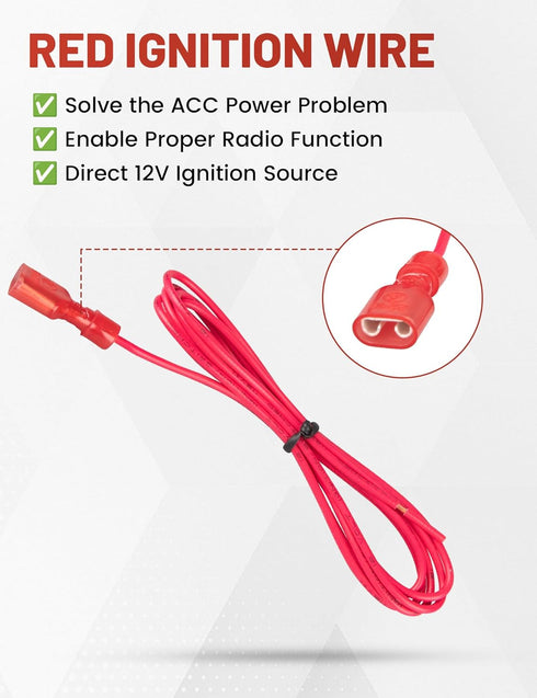 2006-2013 RED WOLF Radio Wiring Harness w/Antenna Adapter Compatible with GM GMC Sierra Chevy Impala Buick Cadillac