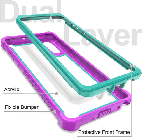 Case for Samsung Galaxy Note 10 with Screen Protector, Full Body Protective Hybrid Dual Layer Cover for Galaxy Note 10