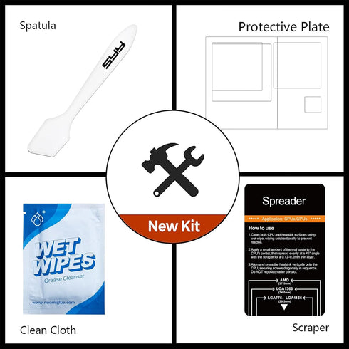 SYY Thermal Paste with Tool Kit, 4 Grams CPU Paste for IC/Processor/CPU/GPU/All Coolers