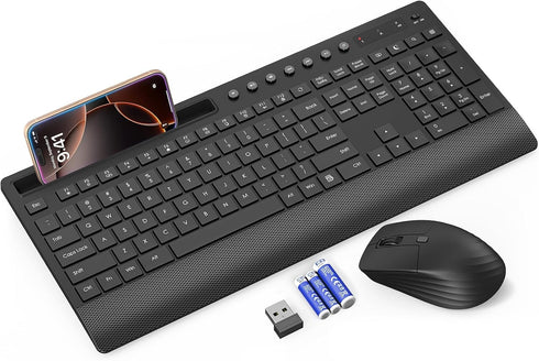 Trueque KM31 Wireless Keyboard and Mouse Combo - Full-Size Quiet Typing with Palm