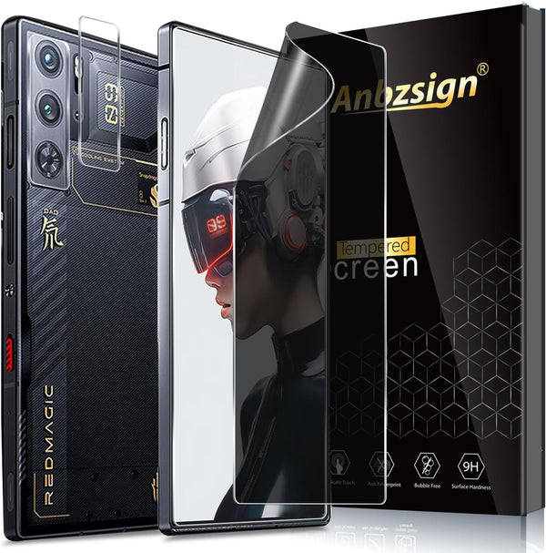 for Nubia Red Magic 9 Pro/Magic 9 Pro+ Privacy Screen Protector and Camera Lens Protector, Anti-Spy Flexible 9H Hardness