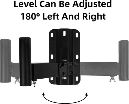 Heavy Duty Speaker Wall Mounts, Adjustable PA Speaker Bracket Holders, 2 Packs Black, Support up to 110lbs, Swivel &