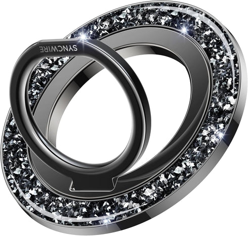 SYNCWIRE Magnetic Phone Ring Holder for MagSafe - Glitter Phone Grip Stand with