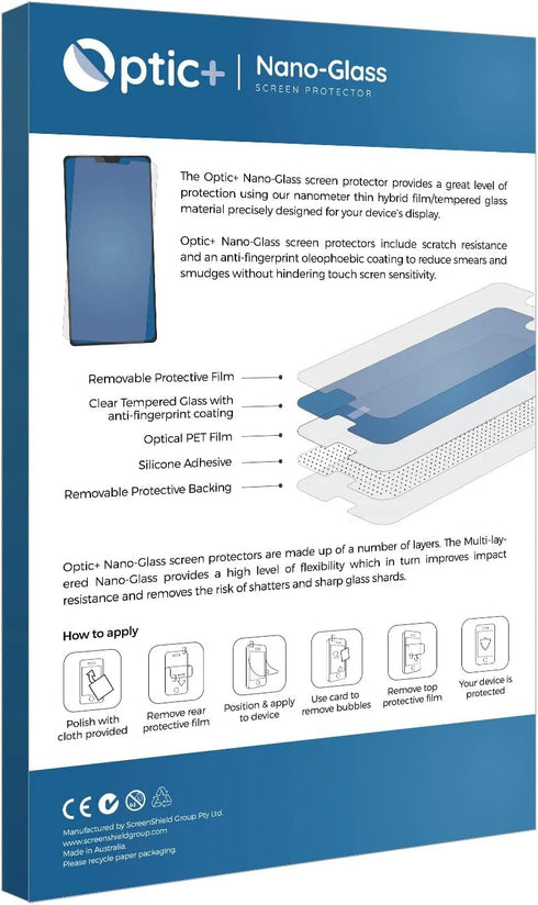 Nano Glass Screen Protector for Kenwood TH-D75A, Clear