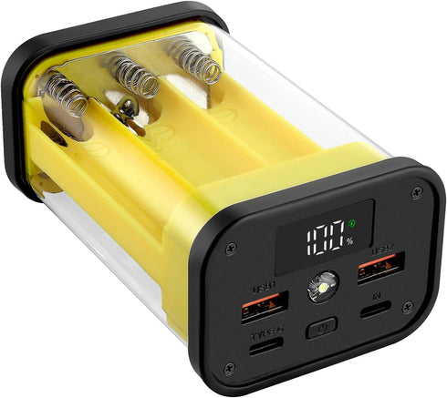 Generic 6 Slot Battery Power Bank Case, 22.5W DIY Empty Charger Shell Kit,