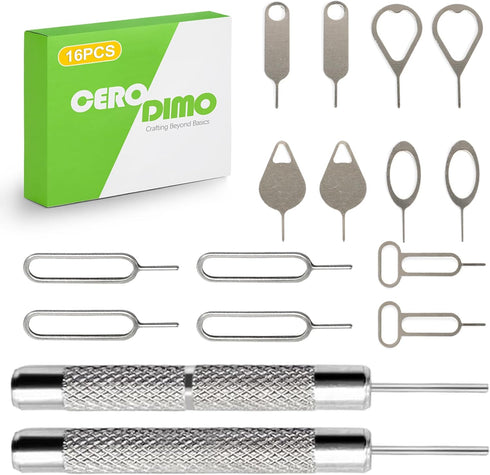 CeroDimo 16 Pack SIM Card Ejector Tool Kit SIM Tray Opener Pin Universal