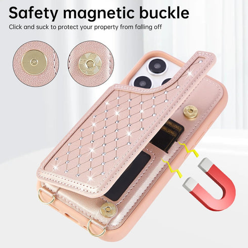 Jcxtrombulous 12/12 for iPhone Pro Wallet Case with Card Holder Slots and Strap, RFID Blocking Magnetic Flip Folio