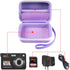 Carrying & Protective Case for Digital Camera, AbergBest 21 Mega Pixels 2.7" LCD Rechargeable HD/Kodak Pixpro/Canon PowerShot ELPH 180/190 / Sony DSCW800 / DSCW830 Cameras for Travel - Purple