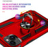 Military Grade Shockproof Case for iPhone 14, 360 Metal Rotating Ring Kickstand Holder Armor, Purple