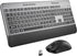 KOPJIPPOM Silent Wireless Keyboard and Mouse Combo - Keyboard with Large Print Cover,