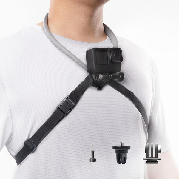 PGYTECH CapLock POV Neck Mount for DJI OSMO Action 5/4/3, for GoPro Hero 13/12/11/10, Hand Free Video Vlog Attachment