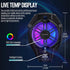 TRILINK Phone Cooler with Rechargeable Battery, Phone Cooling Fan for Gaming, Universal Clamp, RGB LEDS
