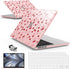 IBENZER Hardshell Case for 2024 2023 2022 MacBook Air 13 inch M3 A3113 M2 A2681, with Keyboard Cover & Type-C Adapter