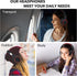 RORSOU B10 Bluetooth Headphones - Lightweight Over Ear, 50H Playtime, Wireless Stereo Bass, Mic, Volume Control, Black.